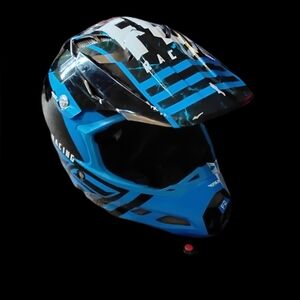 Fly Racing F2 Dirtbike Helmet Blue And Black Size 2X With MIPS Technology